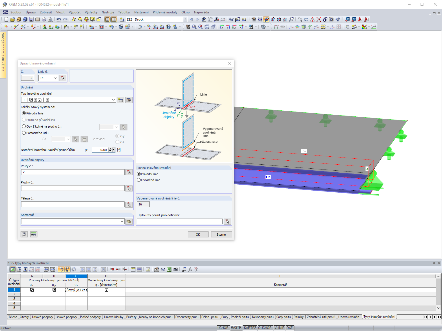 Liniové uvolnění 2