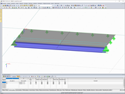 Uzlová podpora na prutech 1 a 2