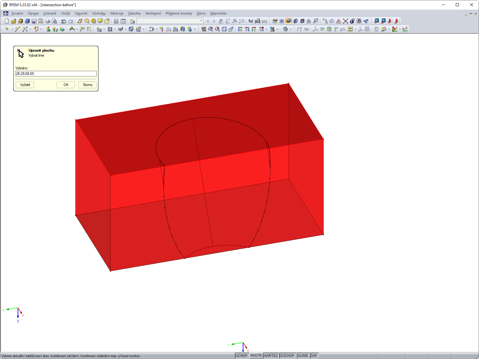 Nové vybrané hraniční linie horní podstavy