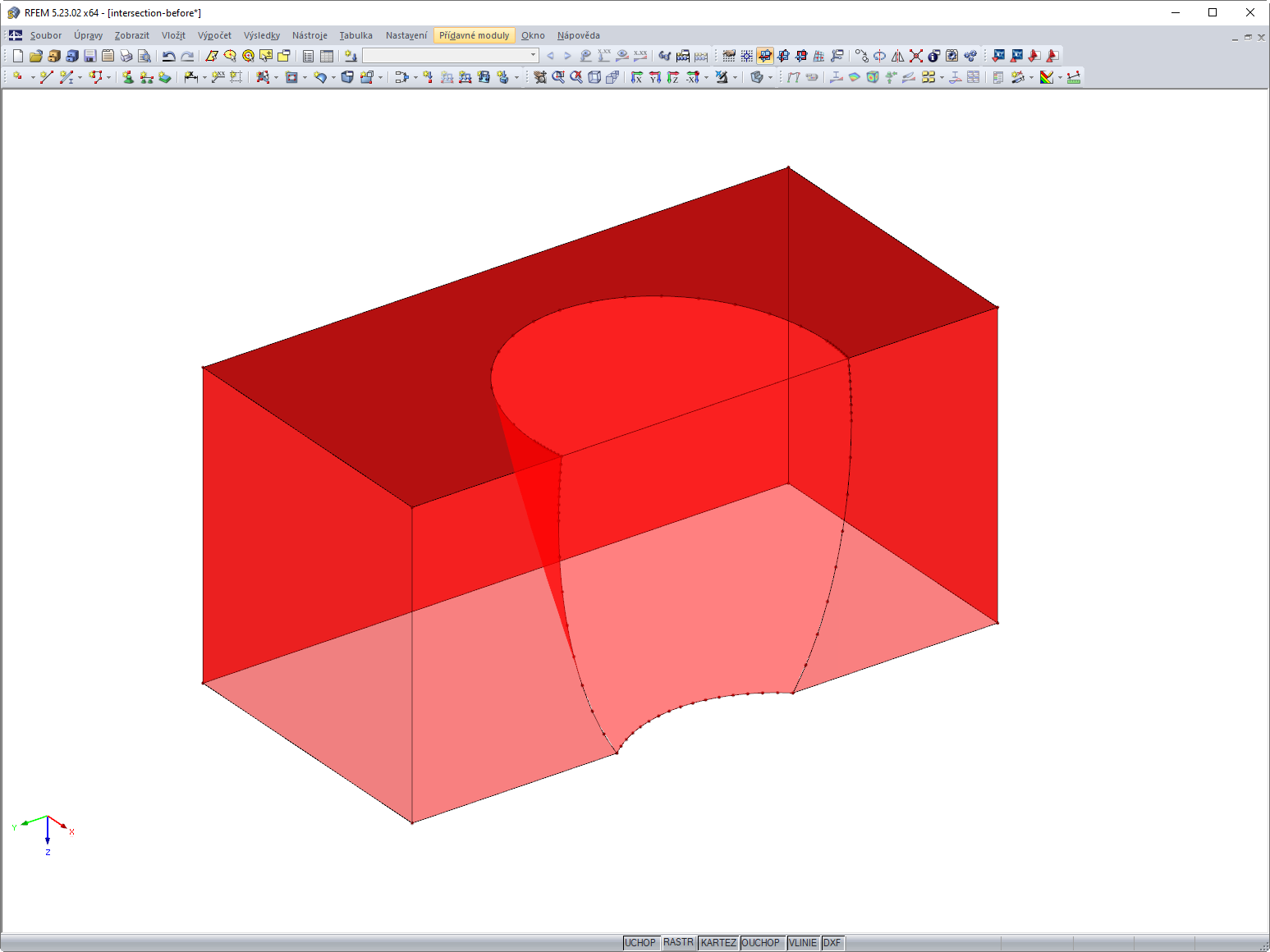 Nové sloučené těleso bez průniku