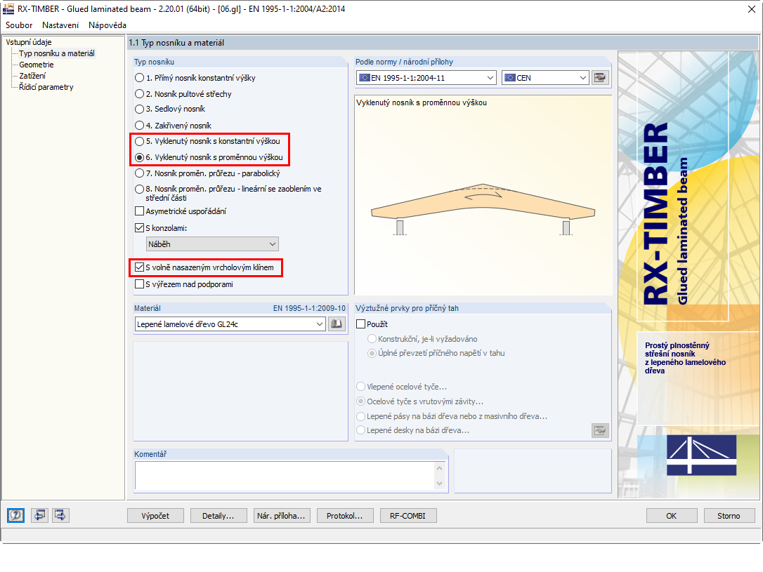 Aktivace volně nasazeného vrcholového klínu