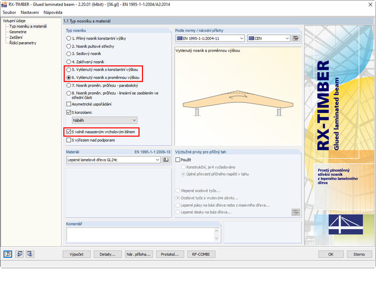 Aktivace volně nasazeného vrcholového klínu