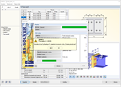 Upozornění při působící normálové síle > 5 % N_pl, Rd