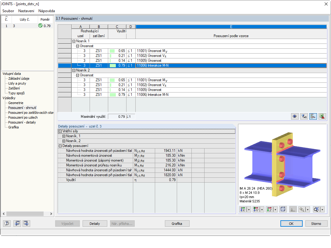 M-N interakce u IM spojů