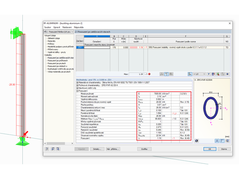 Detailní výsledky k posouzení