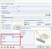 Kladné zadání vnitřních sil pro lokální osu z směrem dolů