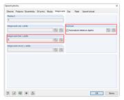 Dialog "Upravit plochu" → záložka "Integrované"