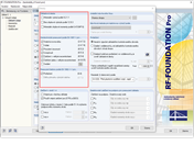 Nastavení detailů v přídavném modulu RF-/FOUNDATION Pro s výběrem dostupných posouzení