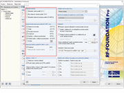 Nastavení detailů v přídavném modulu RF-/FOUNDATION Pro s výběrem dostupných posouzení