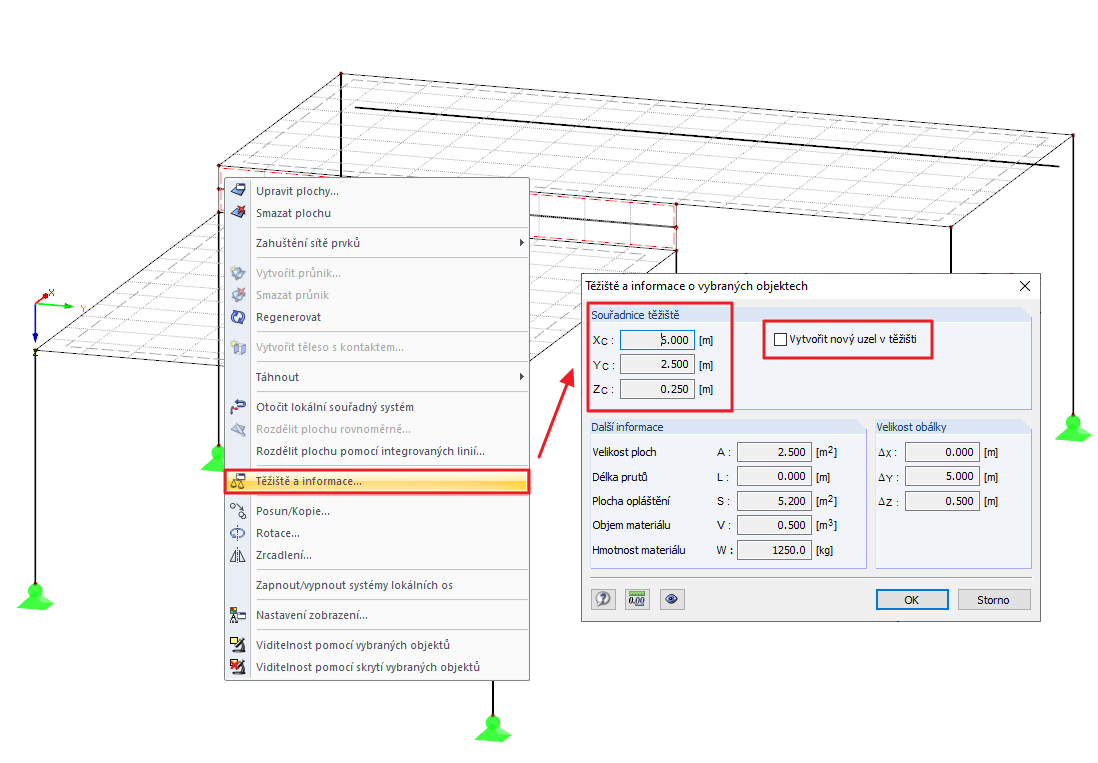 Těžiště a informace