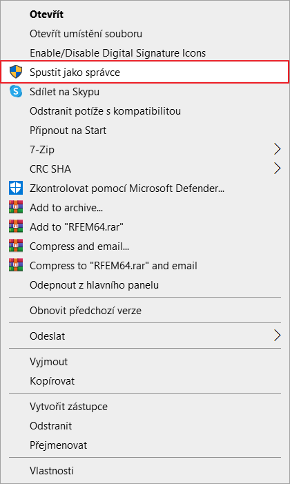 Spustit jako správce