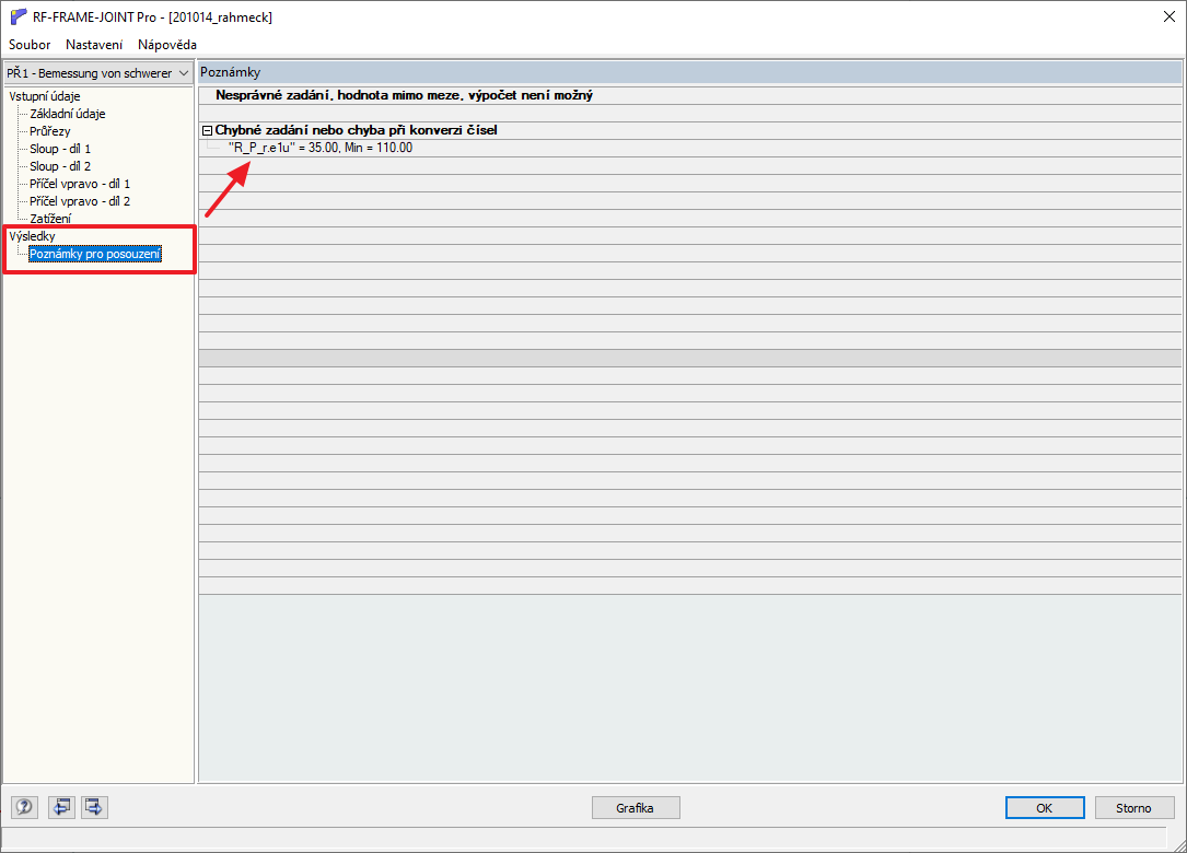 Poznámky pro posouzení