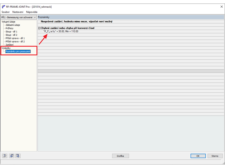 Poznámky pro posouzení