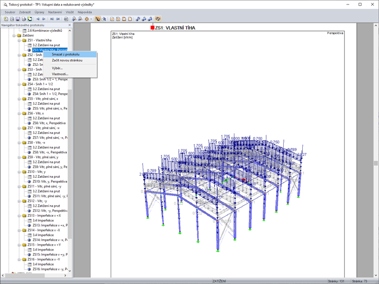 Odstranění obrázku z tiskového protokolu pomocí navigátoru tiskového protokolu