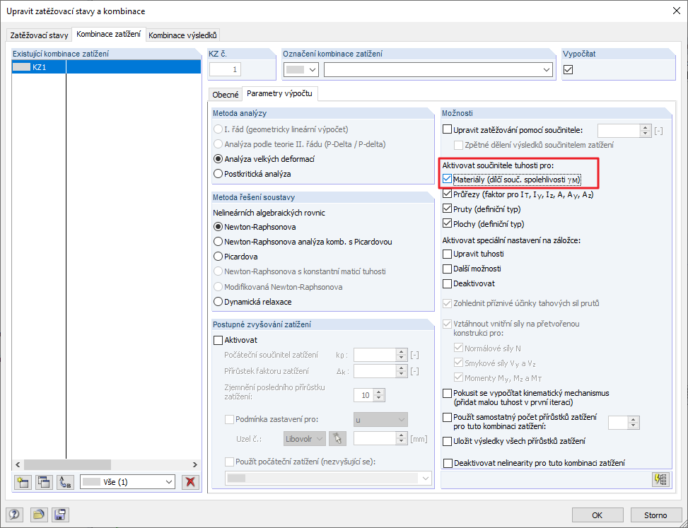 dílčí součinitel spolehlivosti γM