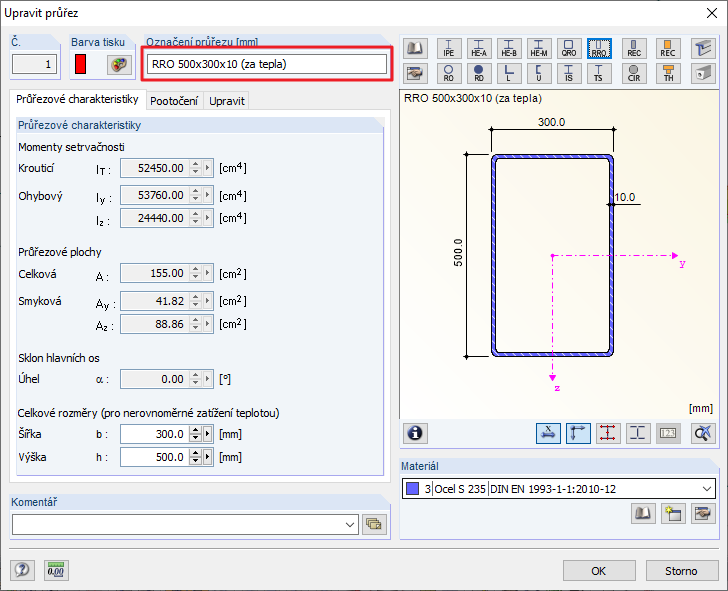 Parametrický průřez