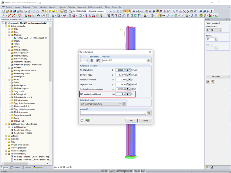 Dílčí součinitel γM