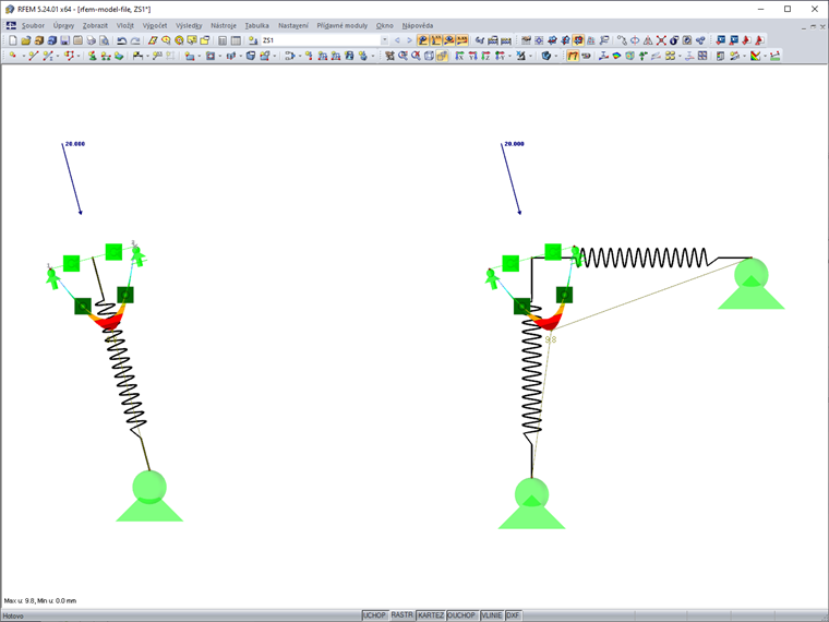 Deformace bez bočního vychýlení plochy