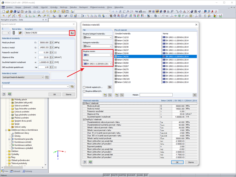 Přiřazení evropské skupiny norem