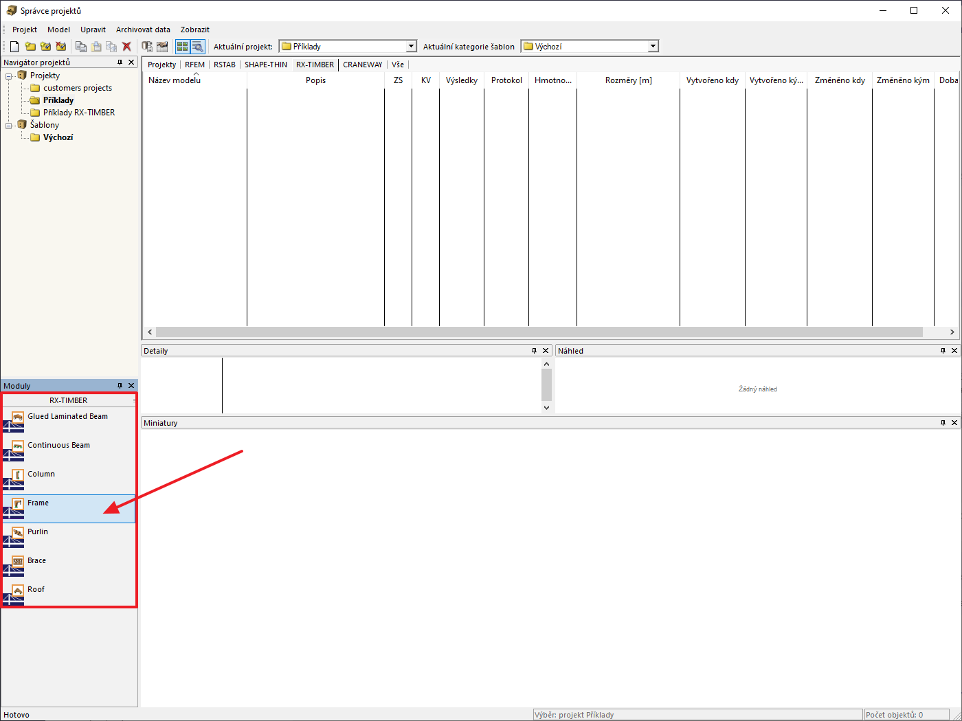 RX-TIMBER - Správce projektů
