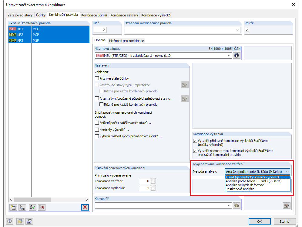 Kombinační pravidla