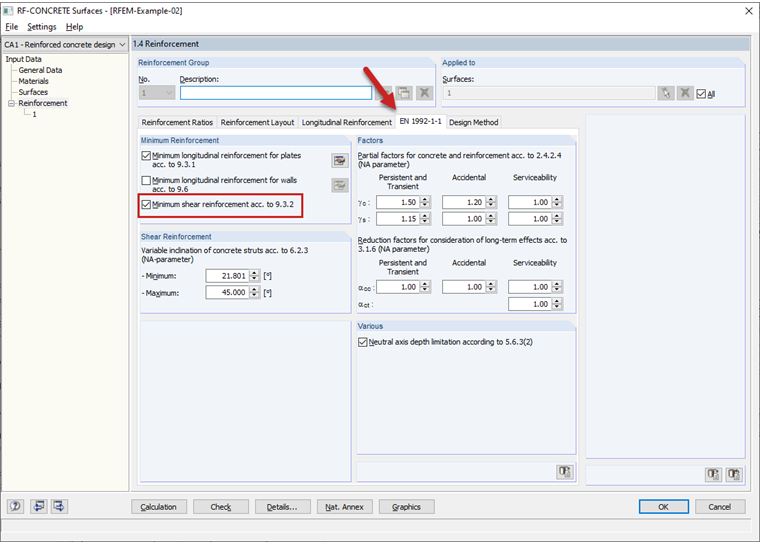 Dialog 1.4-DIN EN 1992-1-1: Minimální smyková výztuž