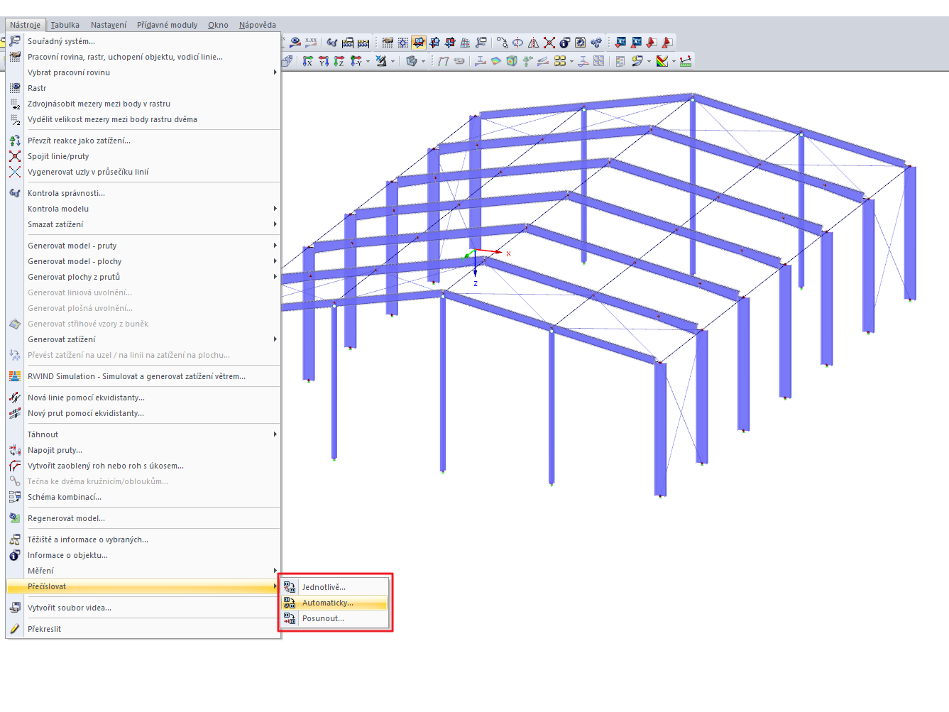 Úprava číslování