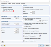Zapnutí Pokročilého osvětlování.