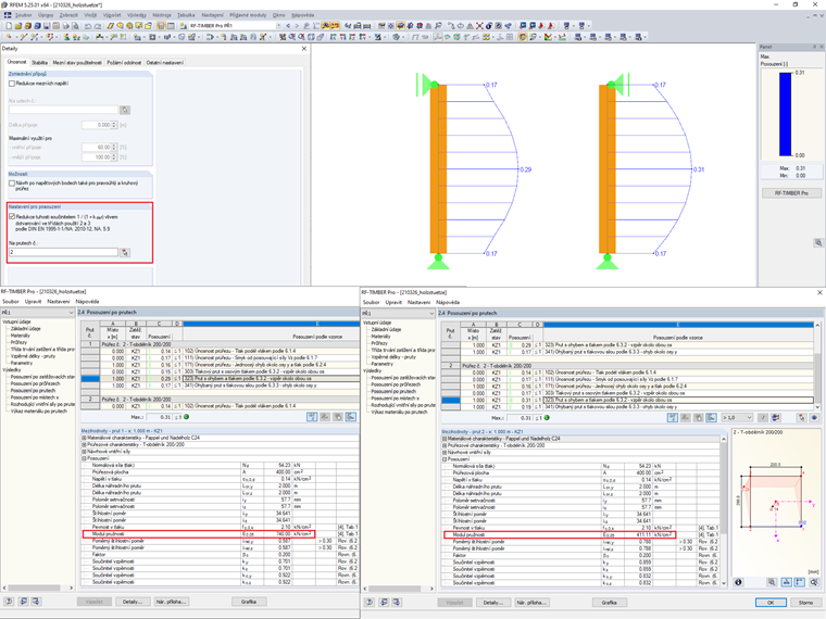 Redukce modulu pružnosti