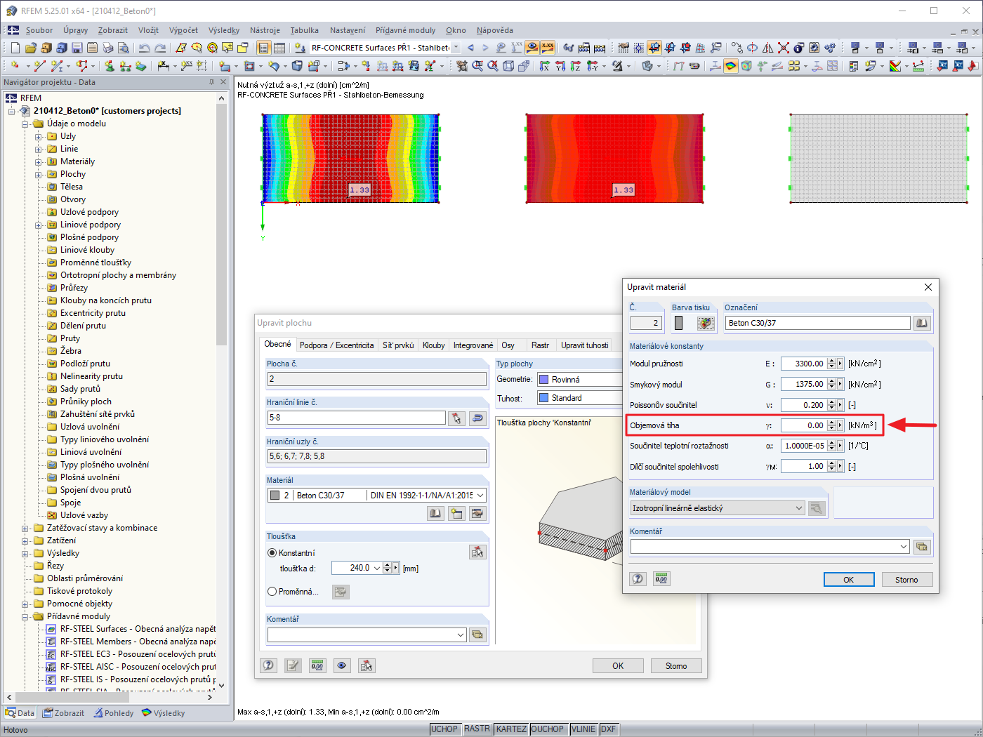 Materiál bez vlastní tíhy