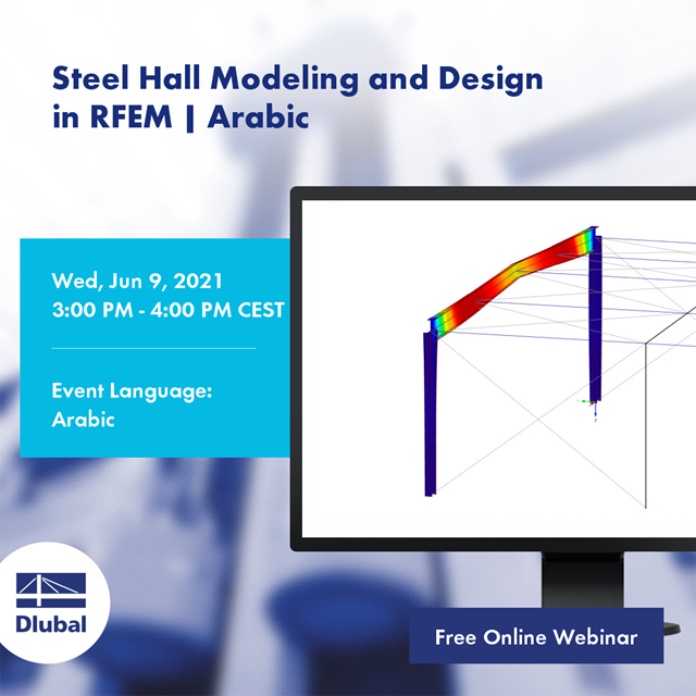 Modelování a posouzení ocelové haly\n v programu RFEM | Arabsky