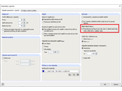Nastavení pro sklon hlavních os