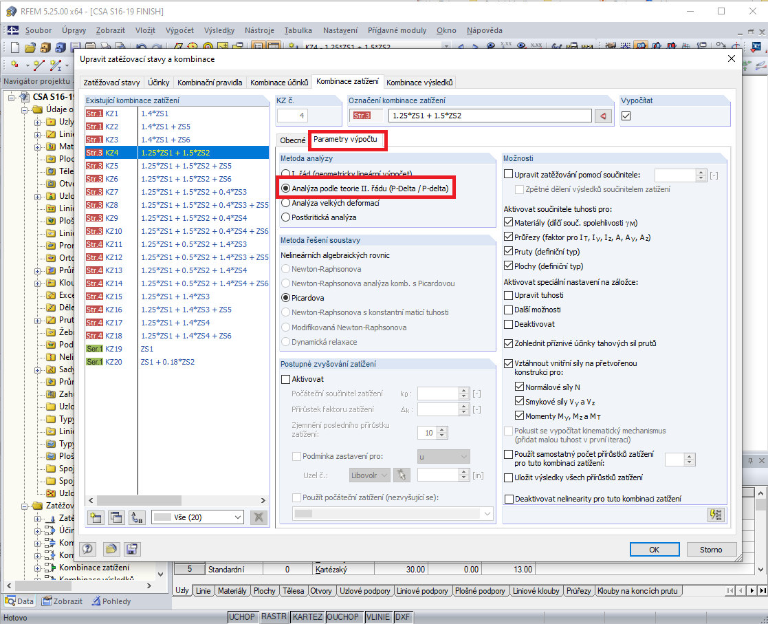 Metoda výpočtu analýzou druhého řádu