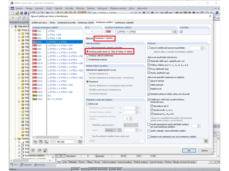 Metoda výpočtu analýzou druhého řádu