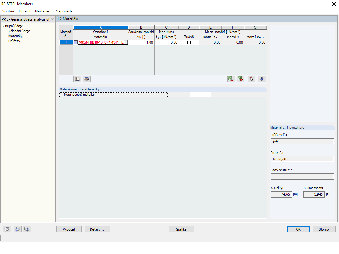 Nerezová ocel v přídavném modulu RF-/STEEL
