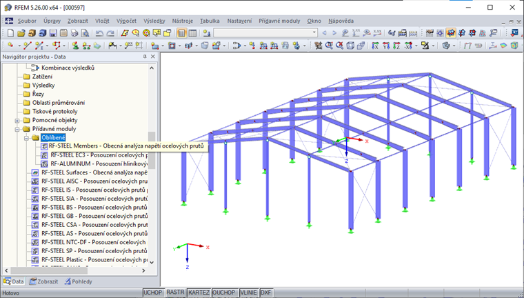 Oblíbené v přídavných modulech