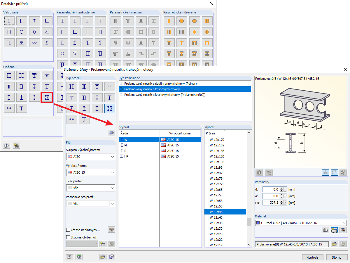 Prolamované nosníky