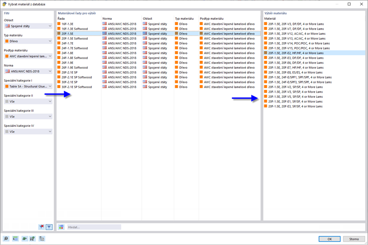 Výběr dřevěného materiálu podle americké normy v knihovně