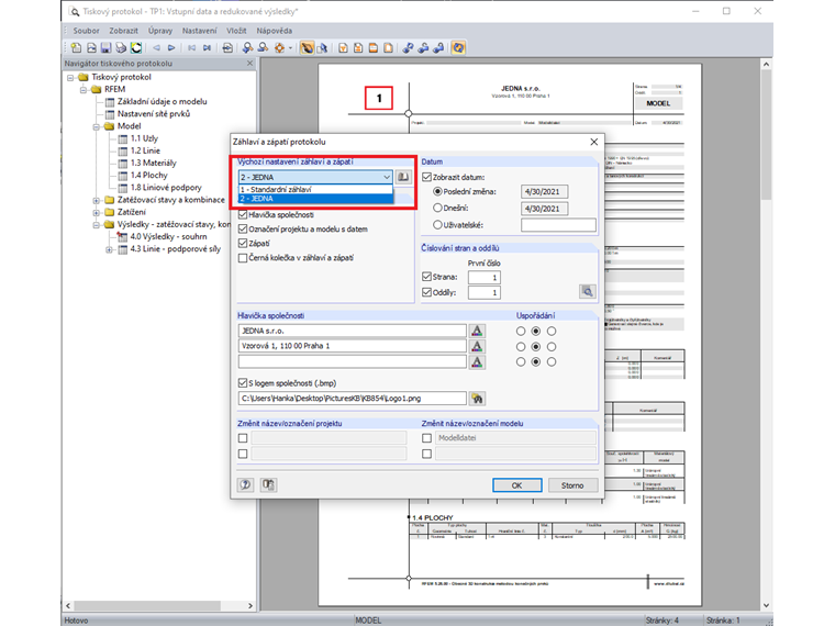 Vyberte záhlaví protokolu