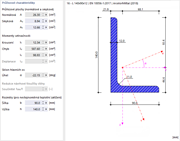Vlastnosti průřezu a osy L-profilu