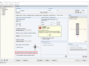 Chybové hlášení pro zakřivení pro výsledkový prut