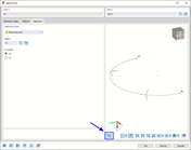 Natočení linie pomocí pomocného uzlu s vyznačením os linií