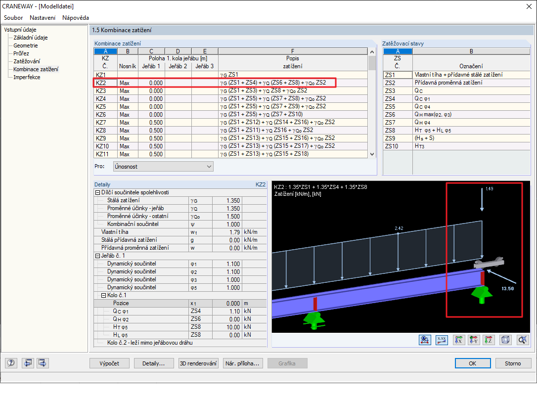 FAQ 005017 | V jakém místě se nacházejí stanovené podporové síly pro nosník jeřábové dráhy? Na spodní pásnici nosníku jeřábové dráhy, nebo ve středu smyku průřezu?