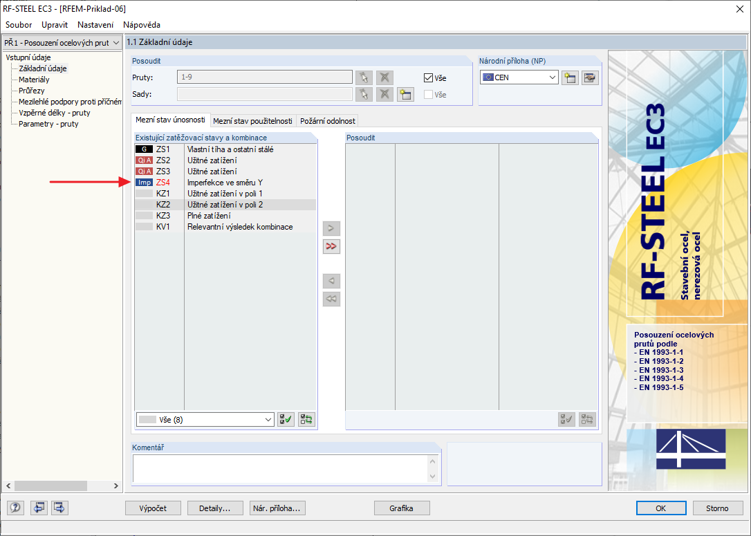 FAQ 005021 | Proč jsou některé zatěžovací stavy zobrazeny v přídavném modulu RF-STEEL EC3 červeně?