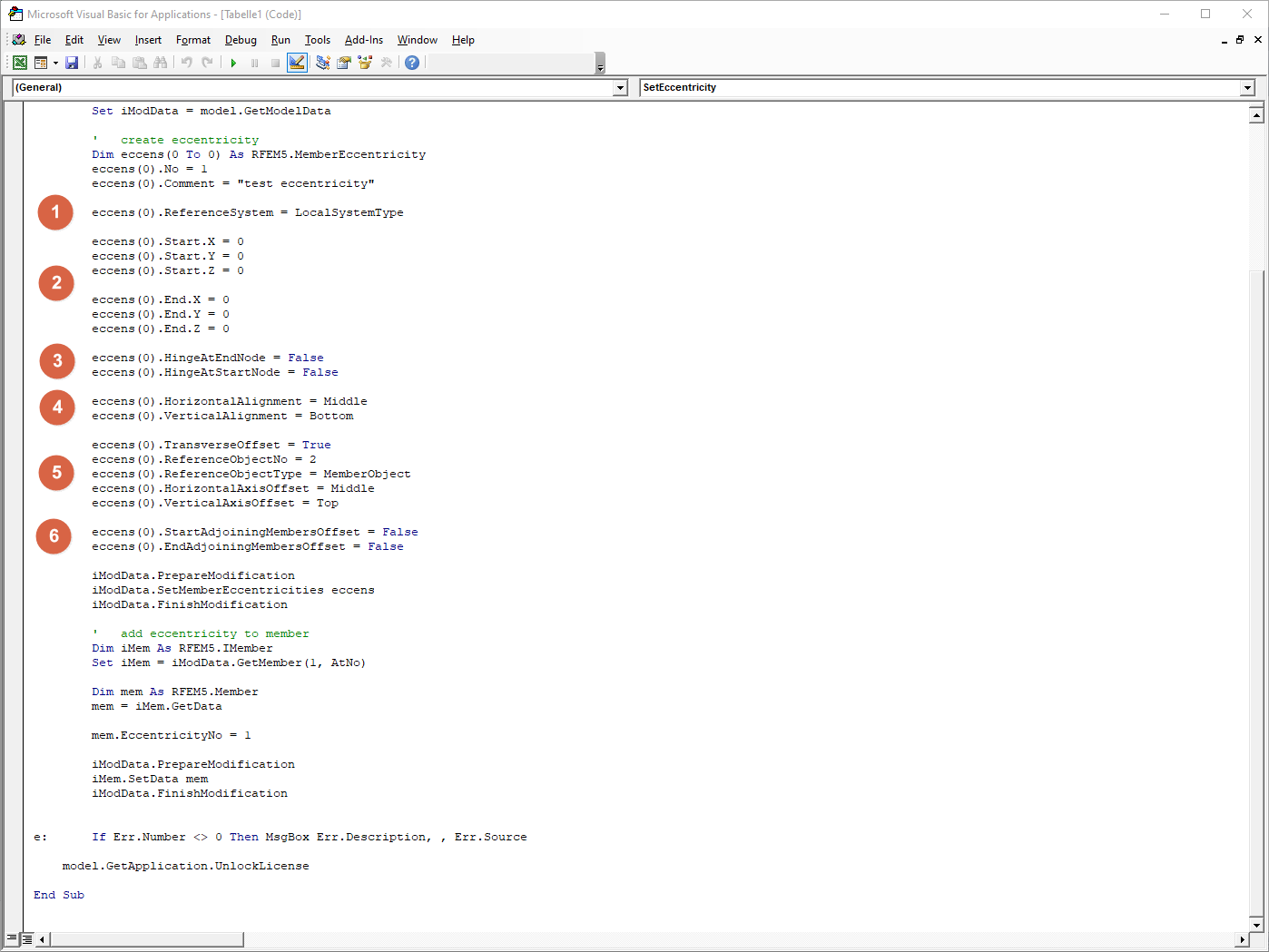 FAQ 005026 | Jak mohu vytvořit excentricitu prutu pomocí rozhraní COM?