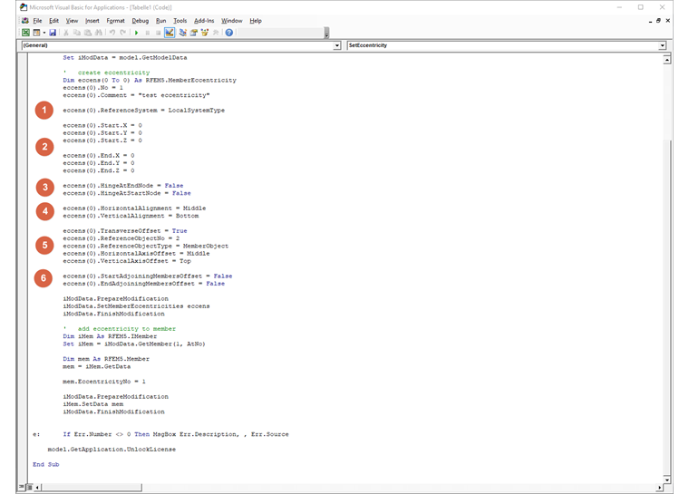 FAQ 005026 | Jak mohu vytvořit excentricitu prutu pomocí rozhraní COM?