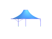 Form-Finding, pohled ve směru osy X