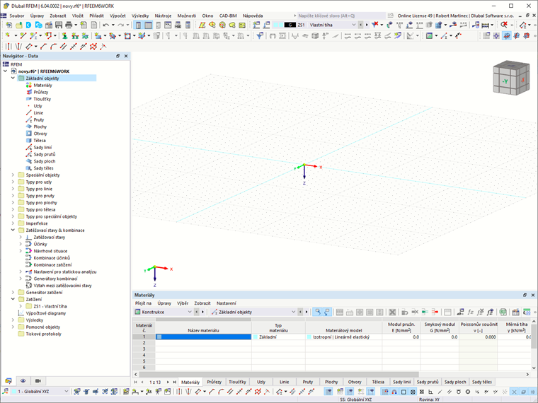 Uživatelské prostředí programu RFEM