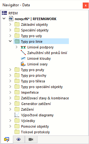 Typy pro linie a pruty