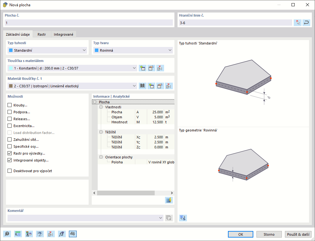 Dialog 'Nová plocha'